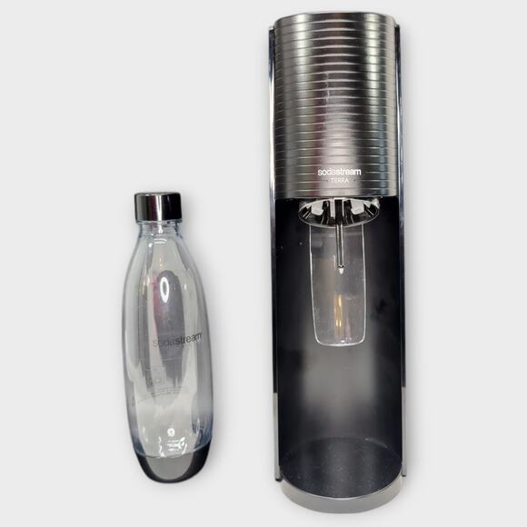 TESTED WORKING - SodaStream TERRA Sparkling Water Maker Black Comes With Bottle - Picture 2 of 5
